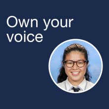 Own your voice Own your voice